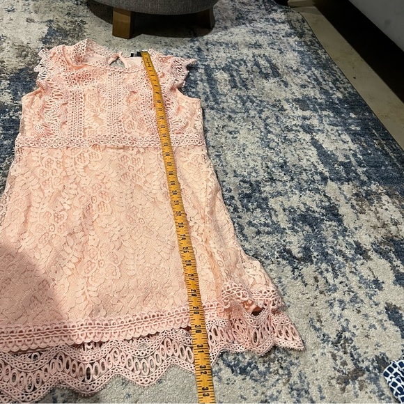 Lulus Blush Pink My Sweetheart Lace Mini Dress Size Small - Picture 12 of 12
